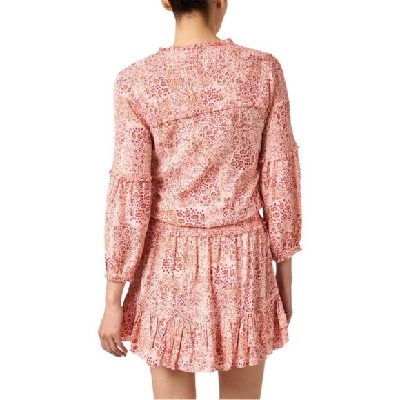 Poupette St Barth Ilona Mini Dress - Pink Print - Size Medium - NWT - Picture 5 of 14